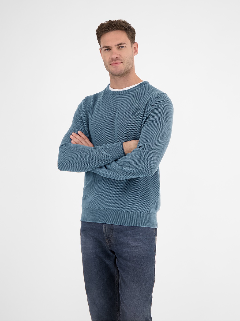 LERROS Strickpullover "LERROS Leichter Strickpullover mit schmaler Rippstru günstig online kaufen