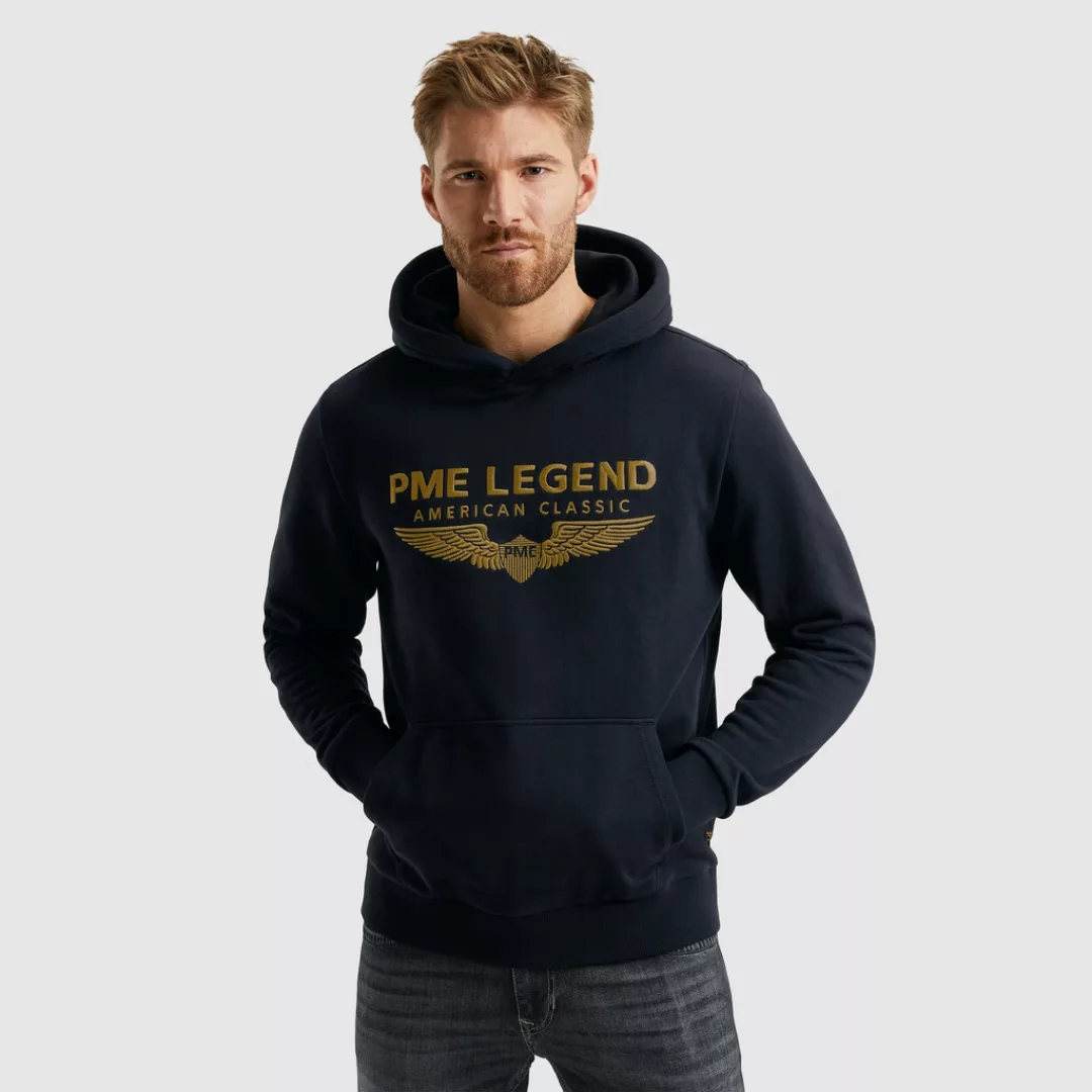 PME Legend Herren Kapuzenpullover Hoodie HOODED SOFT TERRY WITH LOGO - Regu günstig online kaufen