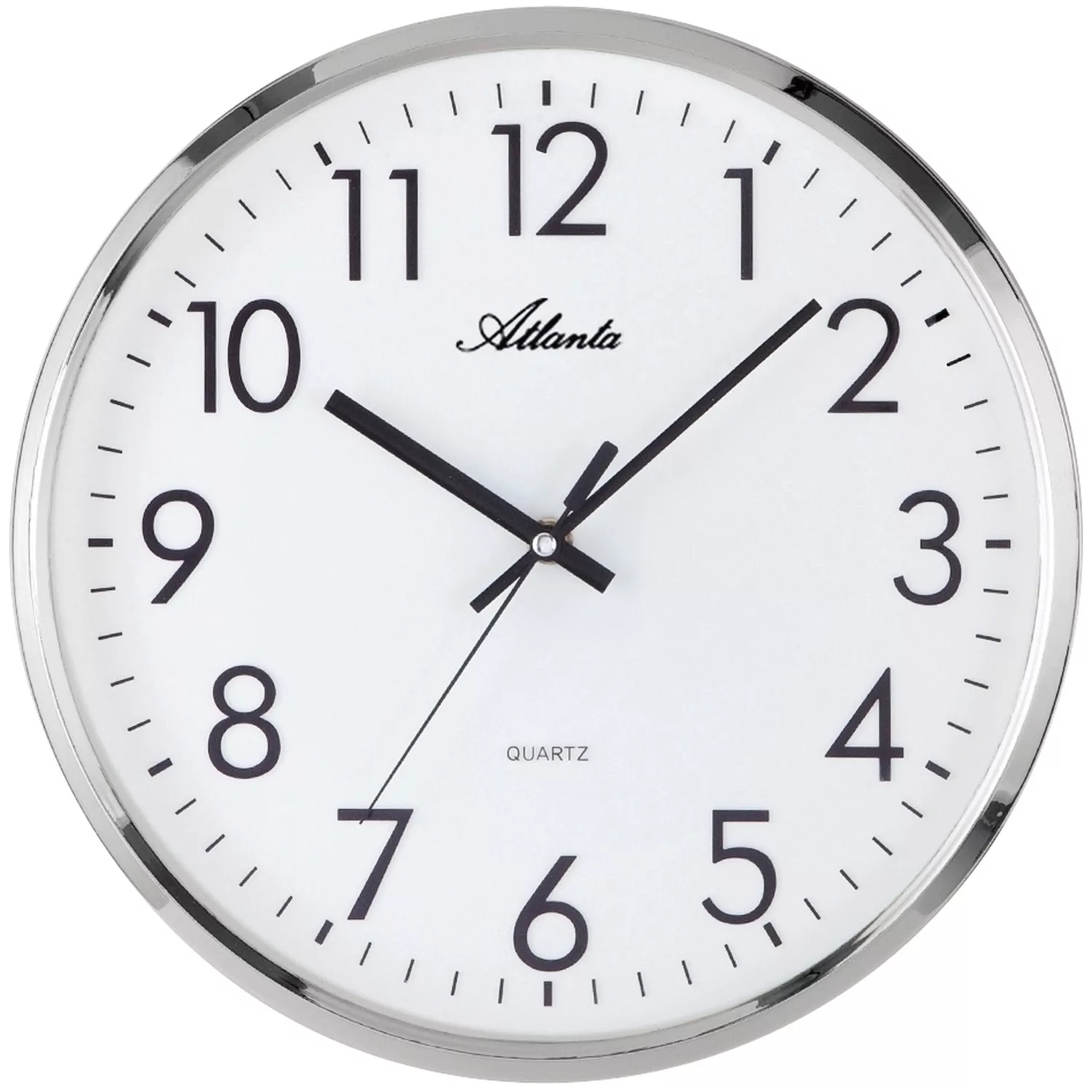 Atlanta 4316 Wanduhr Quarz Analog Silbern Rund Leise Ohne Ticken günstig online kaufen