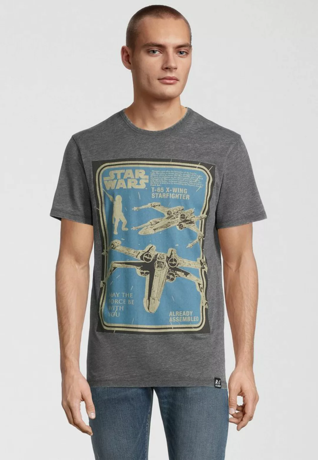 Recovered T-Shirt Star Wars X-Wing Assembled GOTS zertifizierte Bio-Baumwol günstig online kaufen