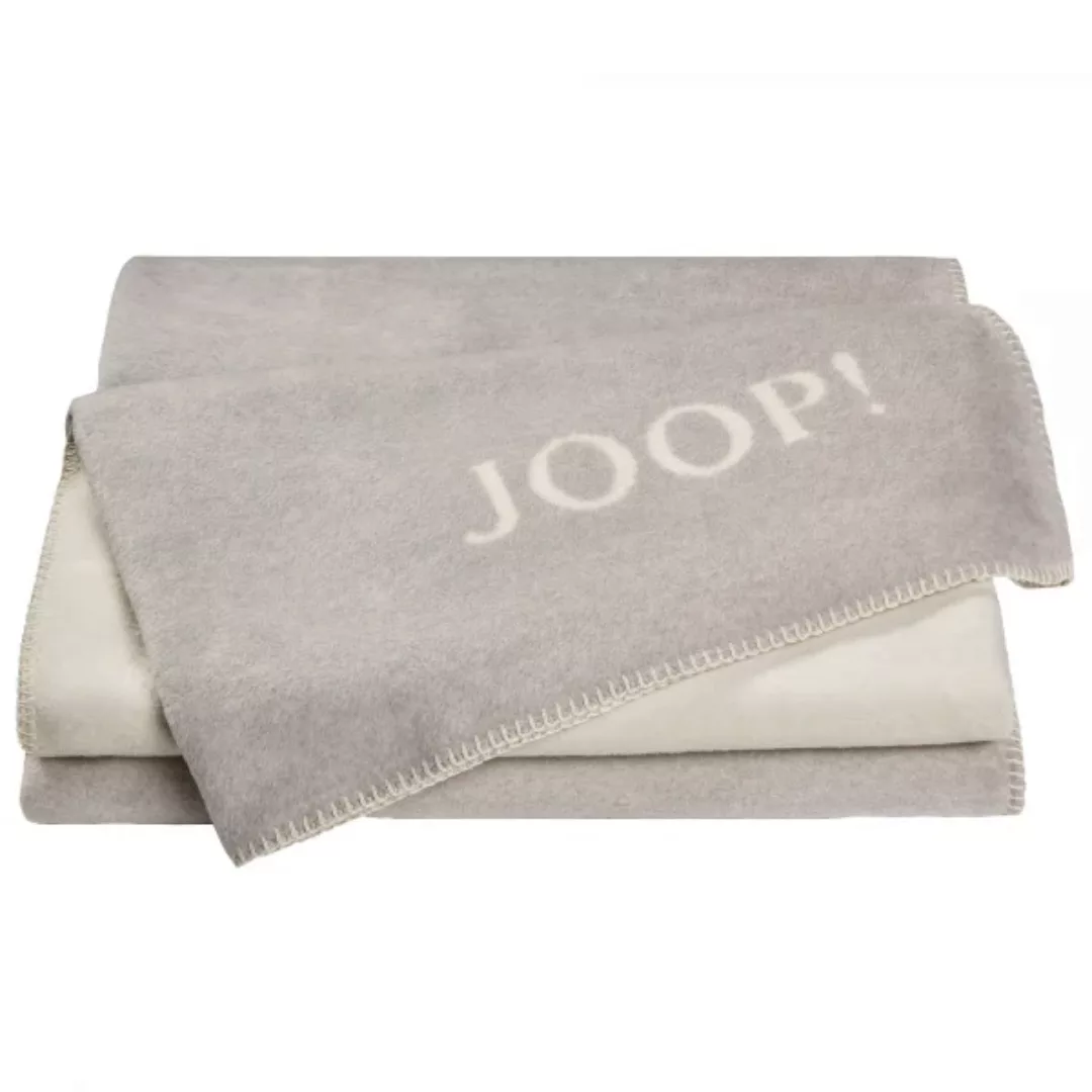 JOOP! Wohndecke Uni-Doubleface - Größe: 150x200 cm - Farbe: Rauch-Ecru günstig online kaufen