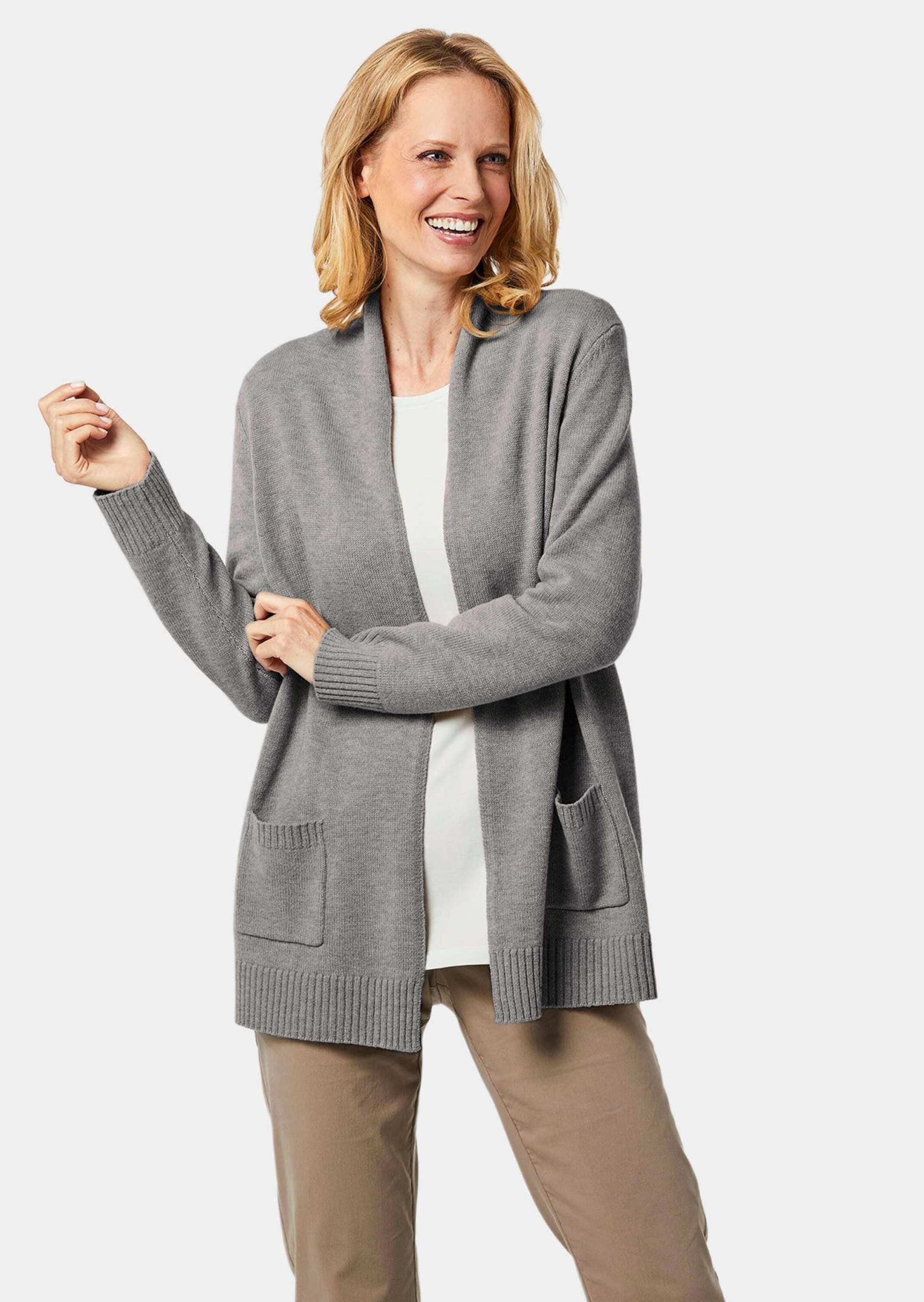 GOLDNER Strickjacke Kurzgröße: Langarm Cardigan aus günstig online kaufen
