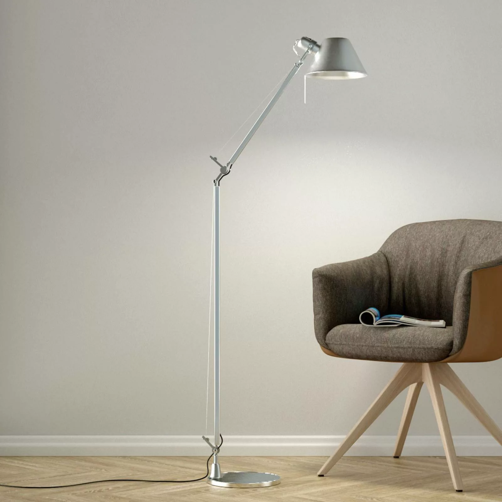 Artemide Tolomeo Lettura Stehleuchte, aluminium günstig online kaufen