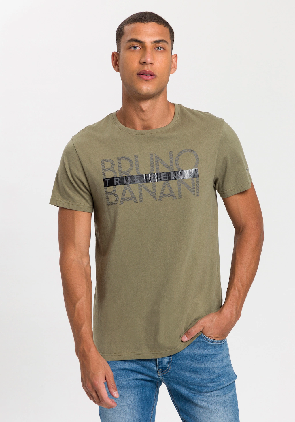 Bruno Banani T-Shirt, mit glänzendem Print günstig online kaufen