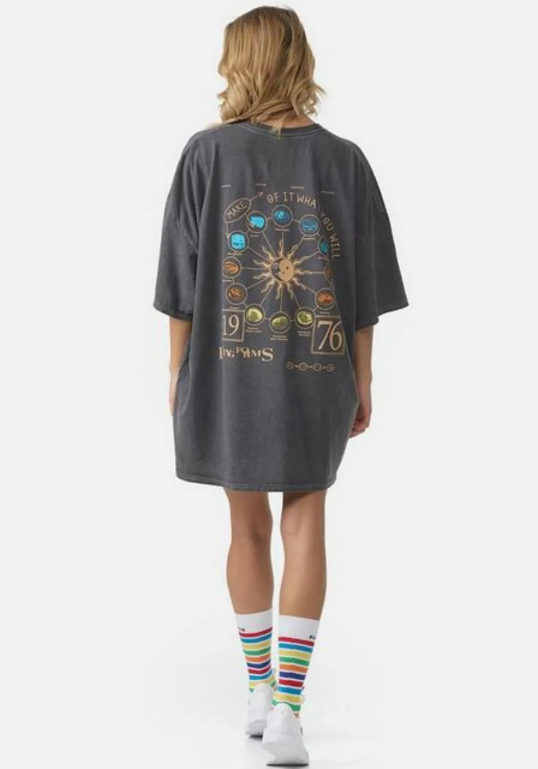 Worldclassca T-Shirt Worldclassca Oversized Print T-Shirt lang Tee Sommer O günstig online kaufen