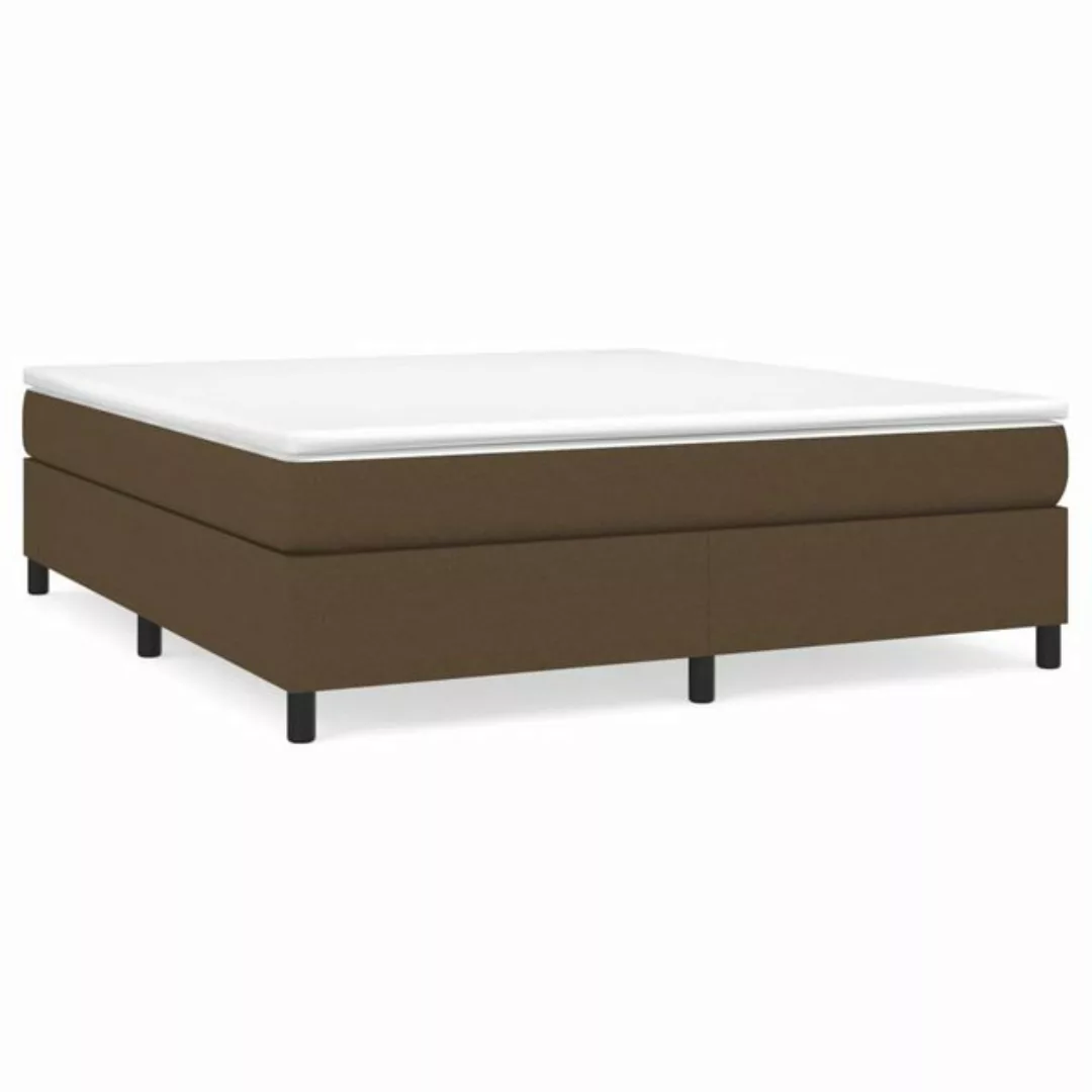 furnicato Bett Boxspringbett Dunkelbraun 160x200 cm Stoff günstig online kaufen