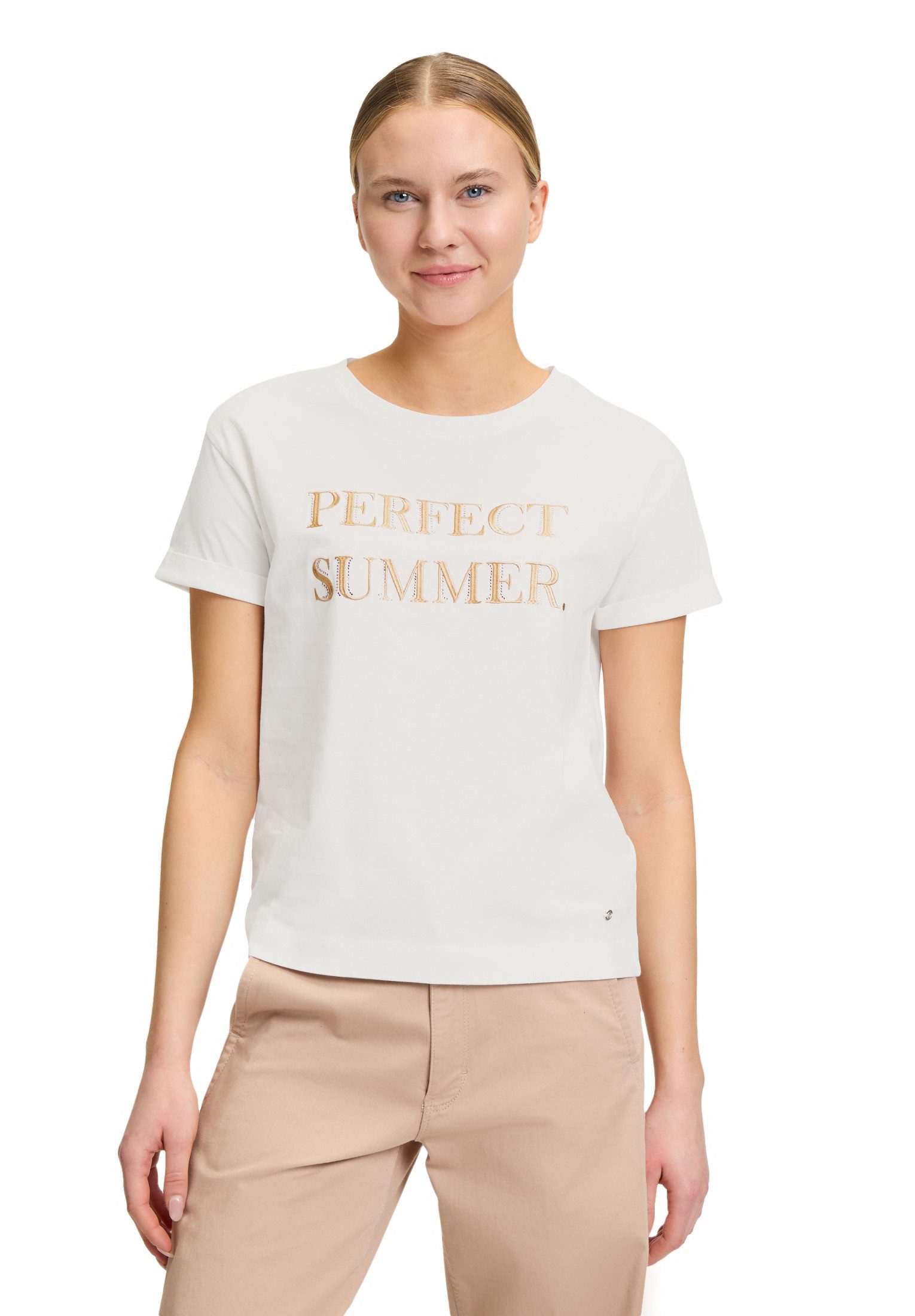 Betty&Co Kurzarmshirt "Betty & Co Damen Casual-Shirt mit Strass", (1 tlg.), günstig online kaufen