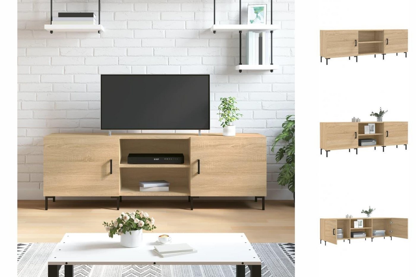 vidaXL TV-Schrank TV-Schrank Sonoma-Eiche 150x30x50 cm Spanplatte günstig online kaufen