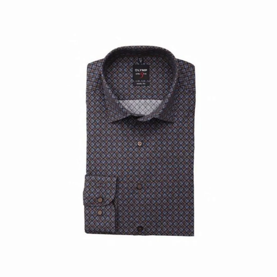 OLYMP Langarmhemd braun (1-tlg) günstig online kaufen