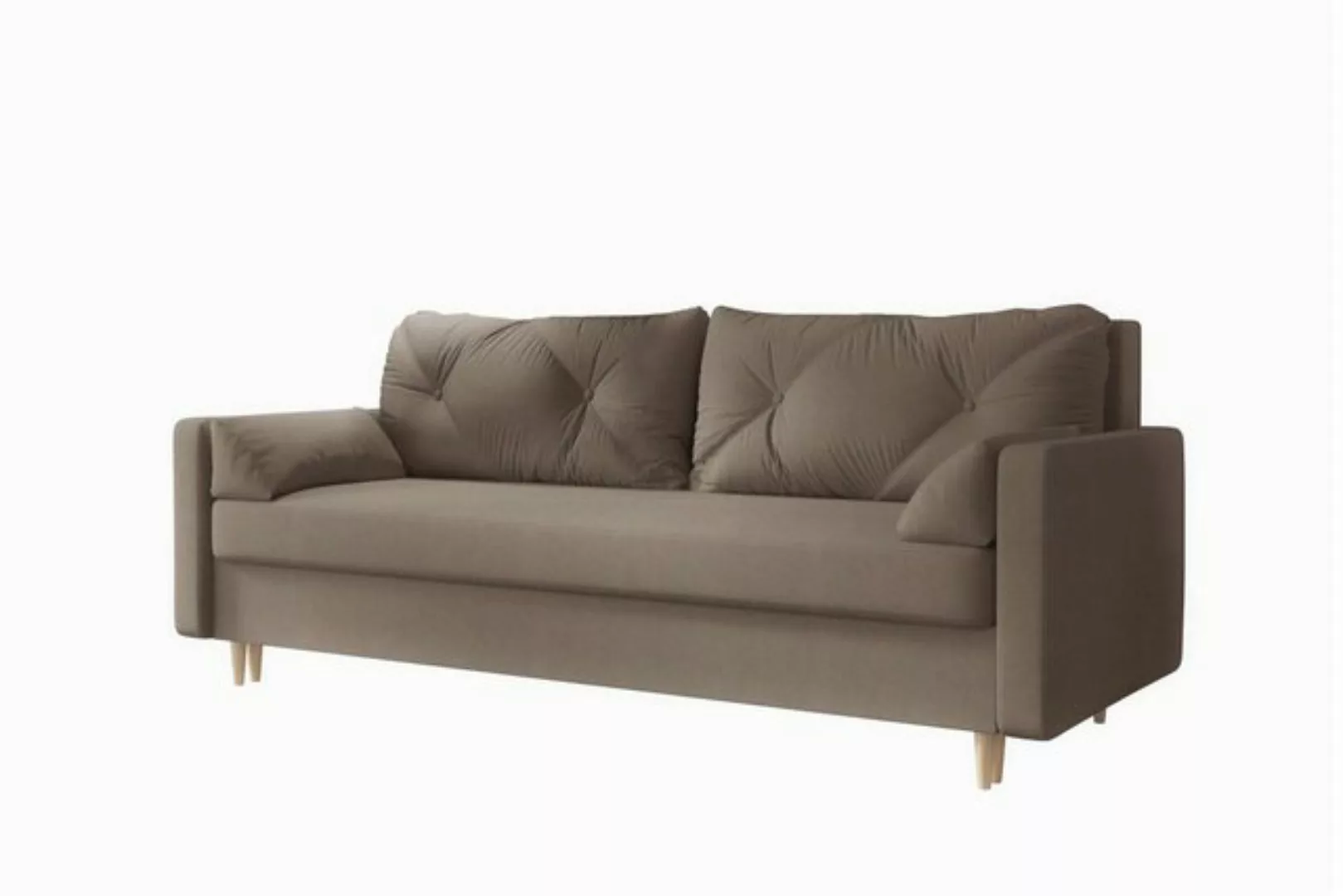 Stylefy 3-Sitzer Emily, Sofa, Schlafsofa, Sitzkomfort, mit Bettfunktion, mi günstig online kaufen
