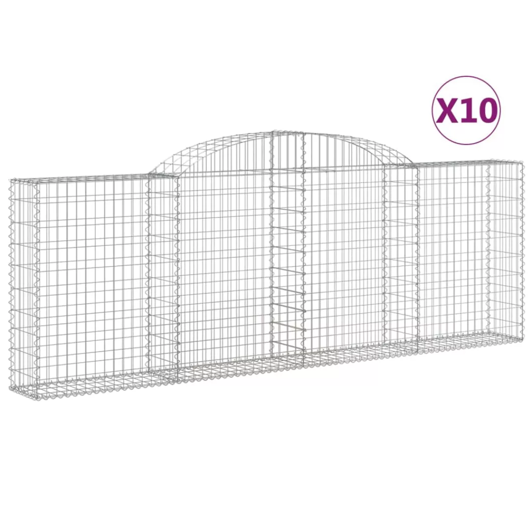 Vidaxl Gabionen Mit Hochbogen 10 Stk 300x30x100/120cm Verzinktes Eisen günstig online kaufen