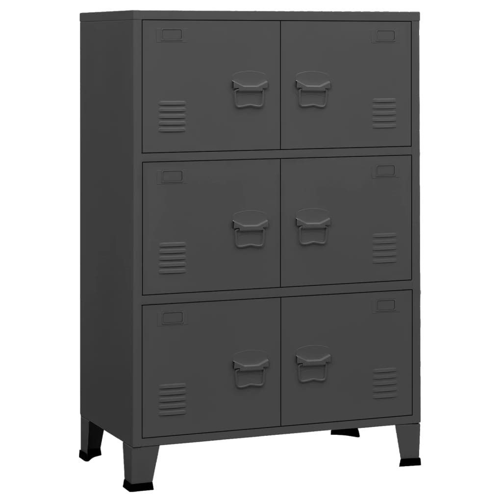 vidaXL Aufbewahrungsbox Lagerschrank Industrial Anthrazit 75x40x115 günstig online kaufen