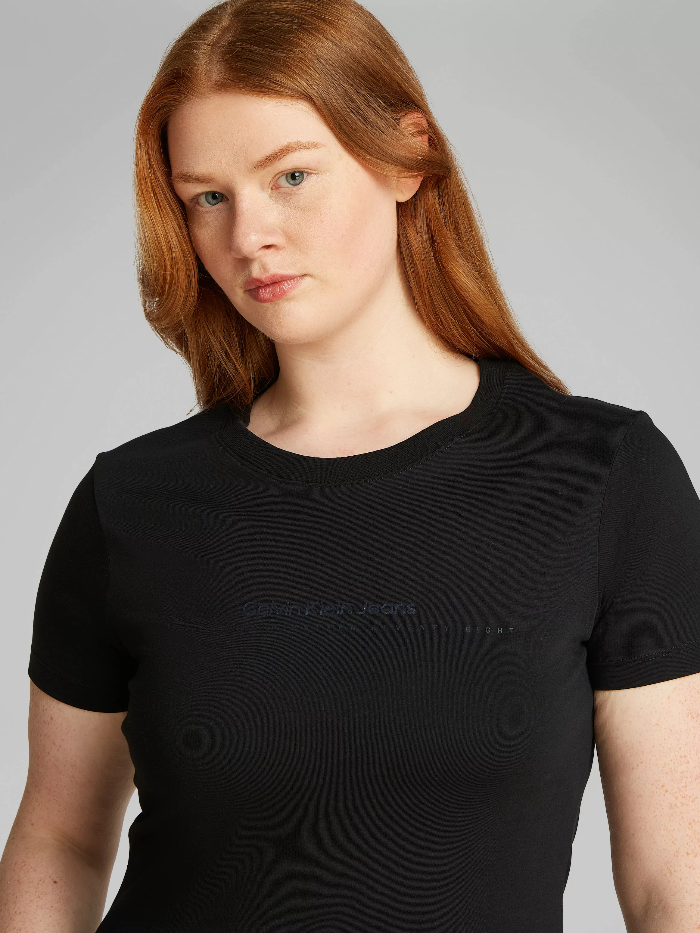 Calvin Klein Jeans Plus T-Shirt "PLUS INSTIT GRAPHIC SLIM TEE", in großen G günstig online kaufen