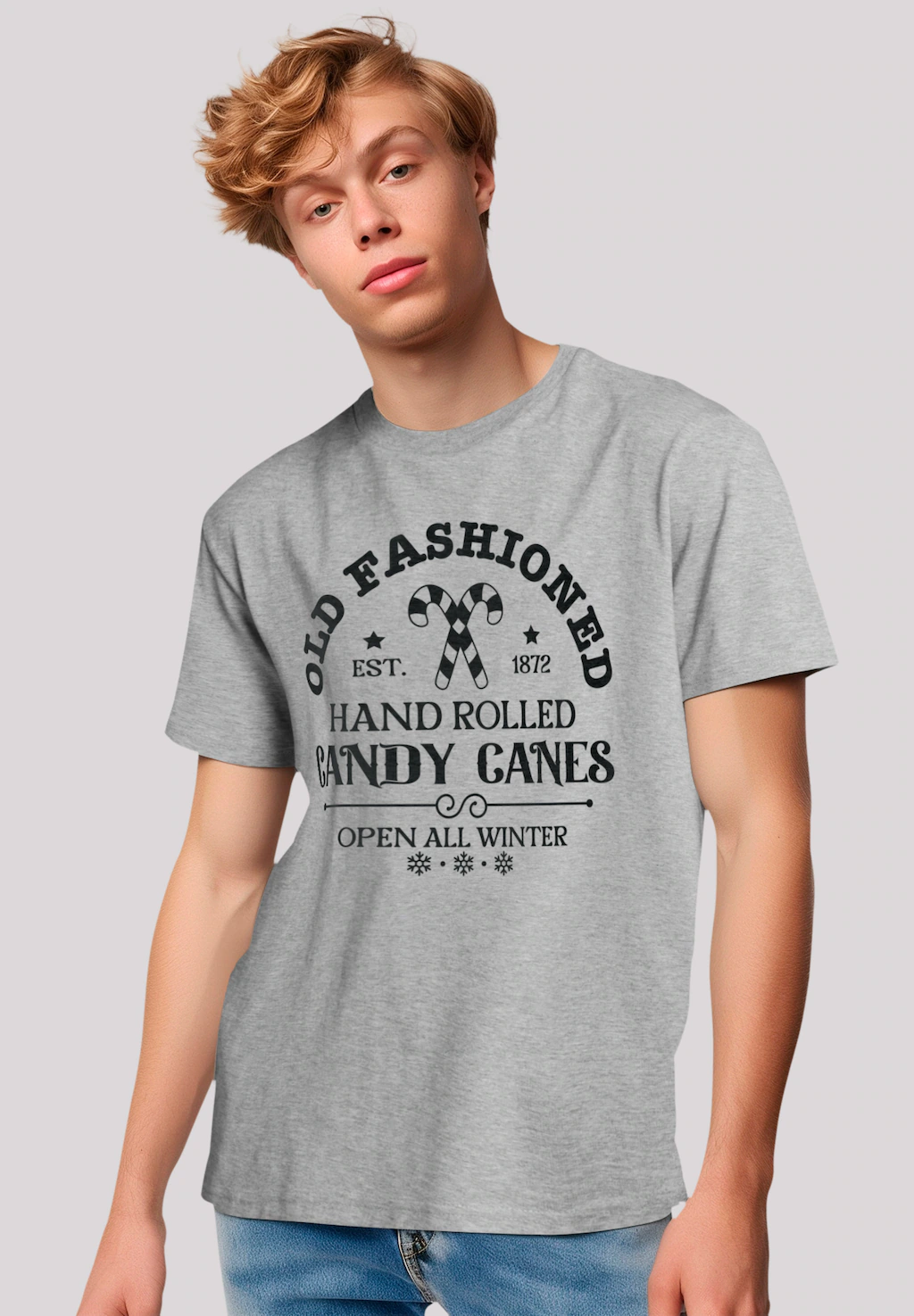 F4NT4STIC T-Shirt "Cany Canes Retro Weihnachts Sign", Premium Qualität günstig online kaufen