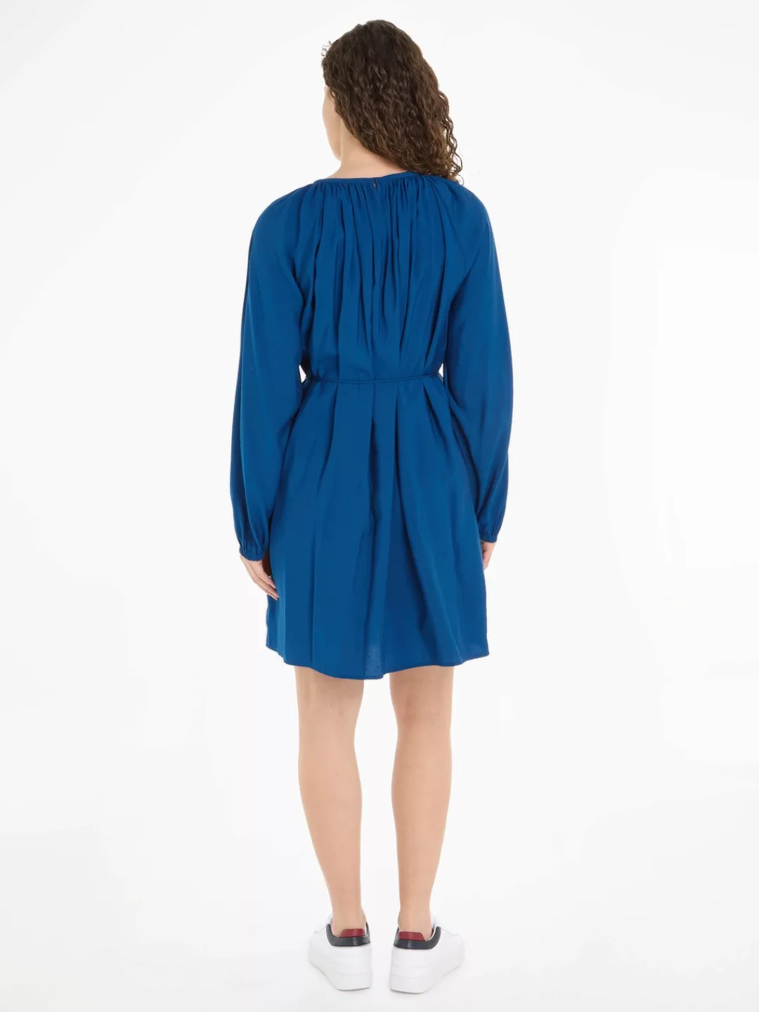 Tommy Hilfiger Blusenkleid TEXTURED MODAL SHORT DRESS mit Taillenbund günstig online kaufen