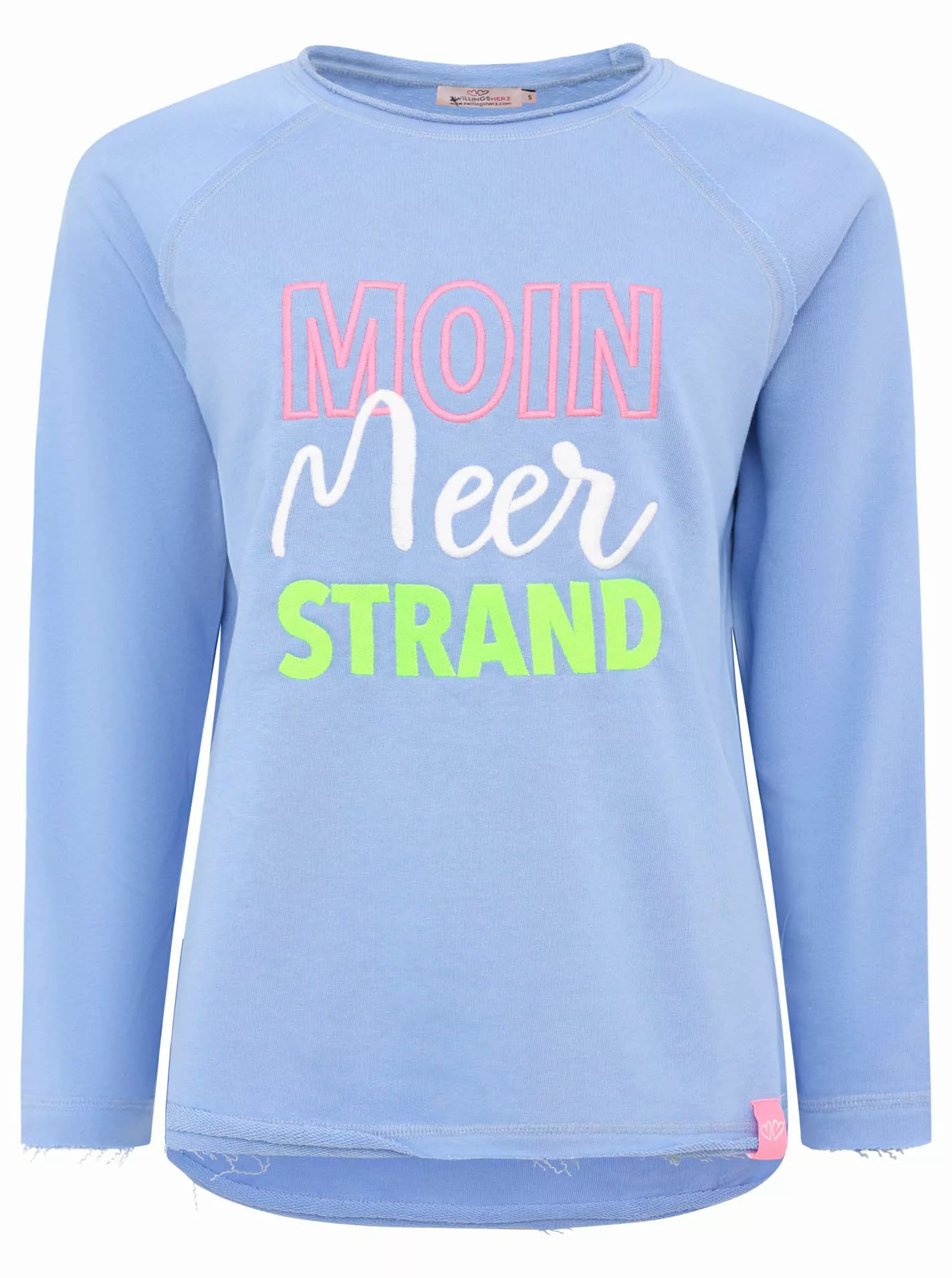 Zwillingsherz Hoodie ""Moin Meer Strand"", mit Used-Look Kanten und maritim günstig online kaufen