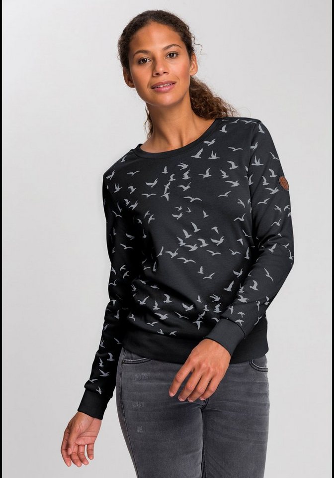 KangaROOS Sweatshirt mit modischem Minimal-Allover-Print günstig online kaufen