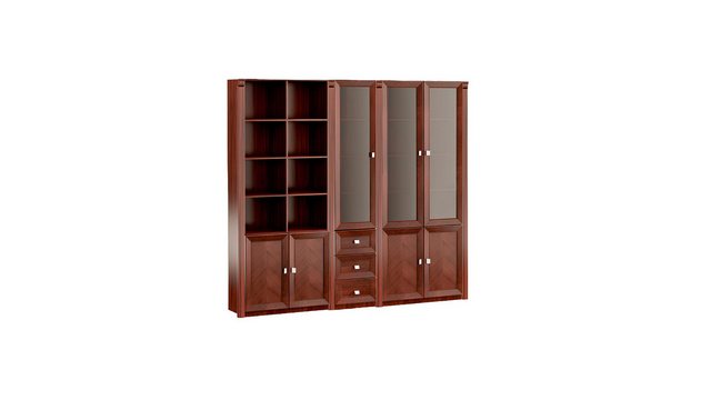 JVmoebel Bücherregal Designer Brauner Büroschrank Massivholz Aktenschrank R günstig online kaufen