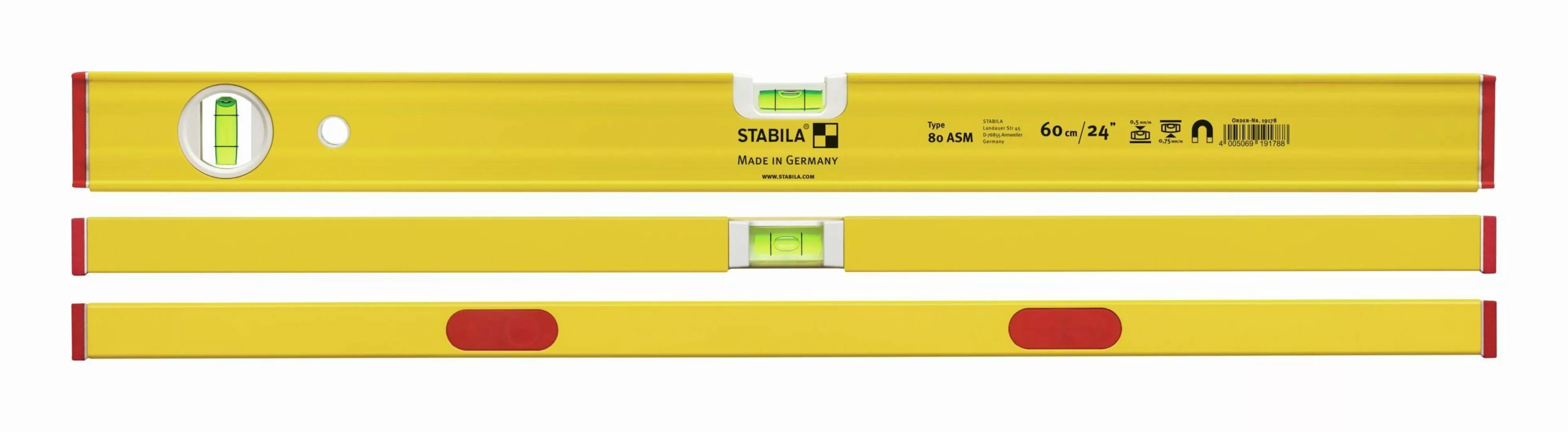 Stabila Wasserwaage, Magnet LM 80ASM pulverbeschichtet günstig online kaufen