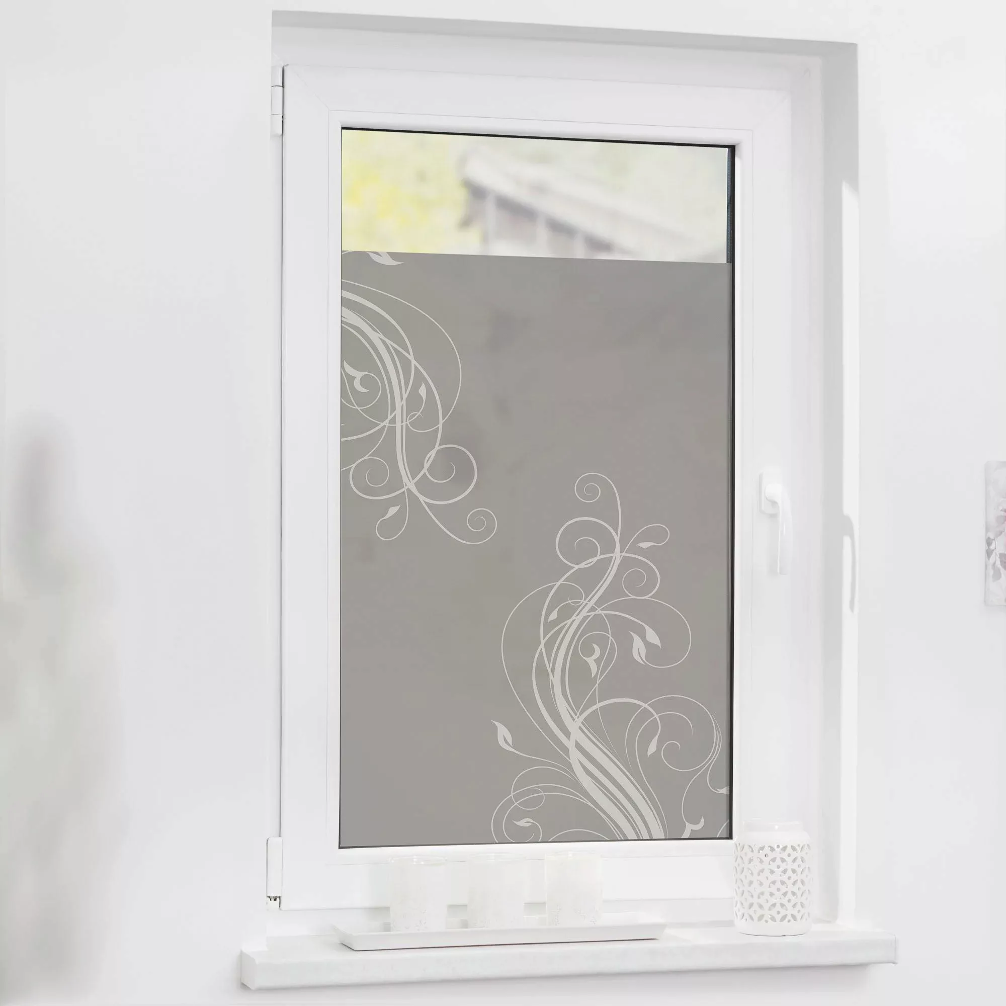 LICHTBLICK ORIGINAL Fensterfolie »Floral«, 1 St., blickdicht, strukturiertK günstig online kaufen