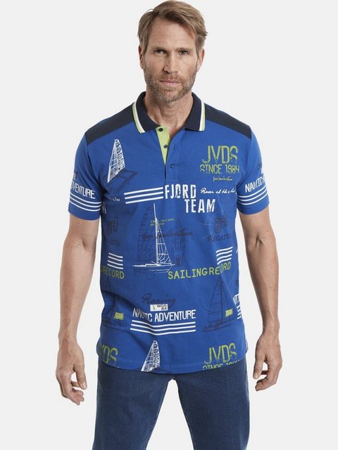 Jan Vanderstorm Poloshirt SIGURDUR mit Druck im Segel Motiv günstig online kaufen