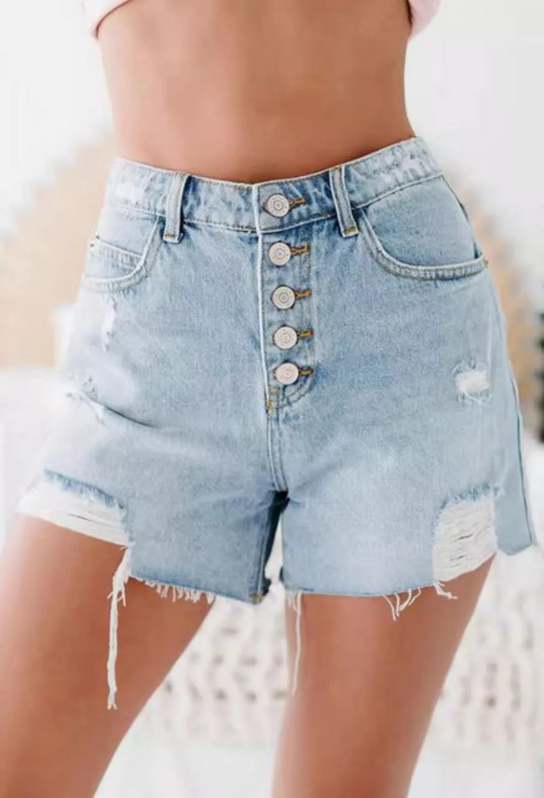 CHENIN Jeansshorts Stylische, lässige und vielseitige jeansshorts Lässige d günstig online kaufen