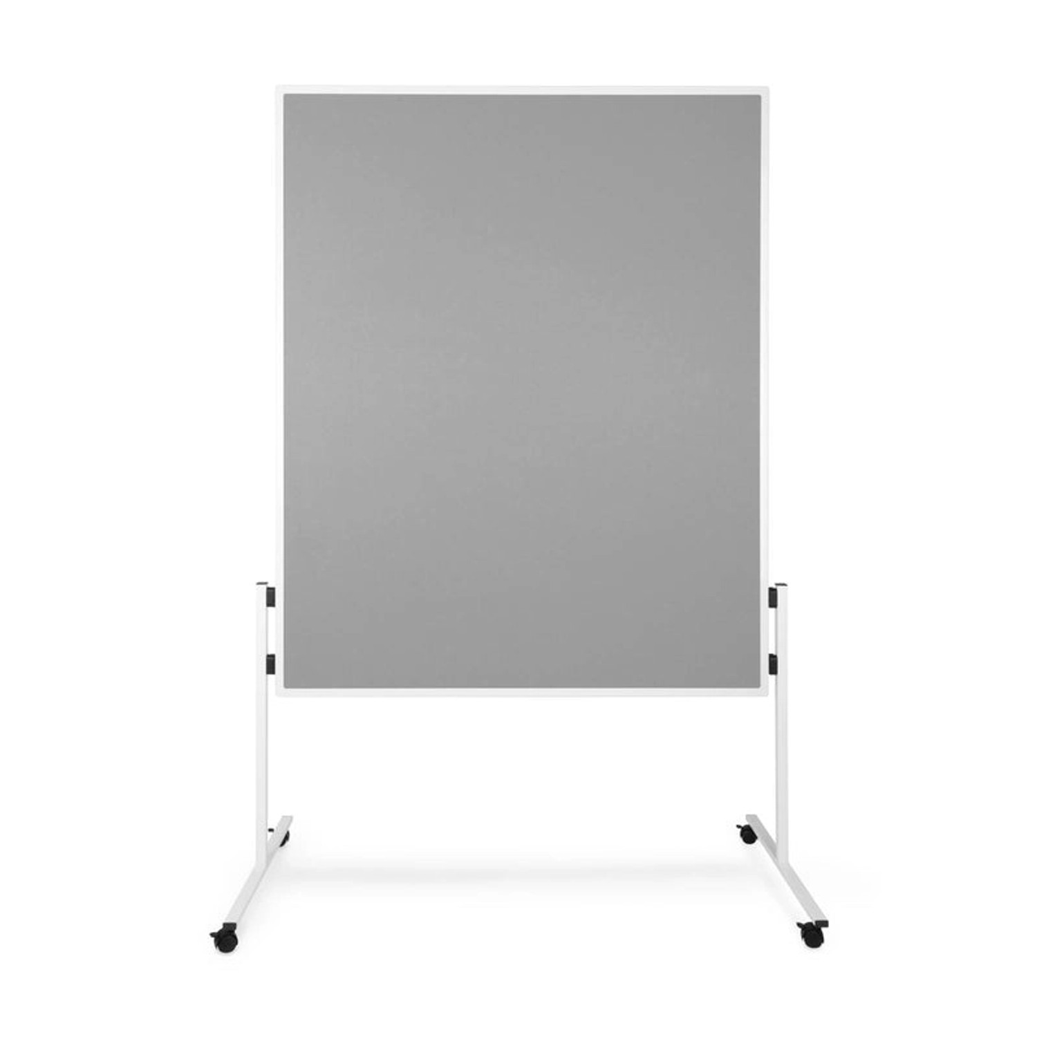 KARAT Filz Moderationstafel Einteilig und Flexibel mit Rollen Grau 150 x 12 günstig online kaufen