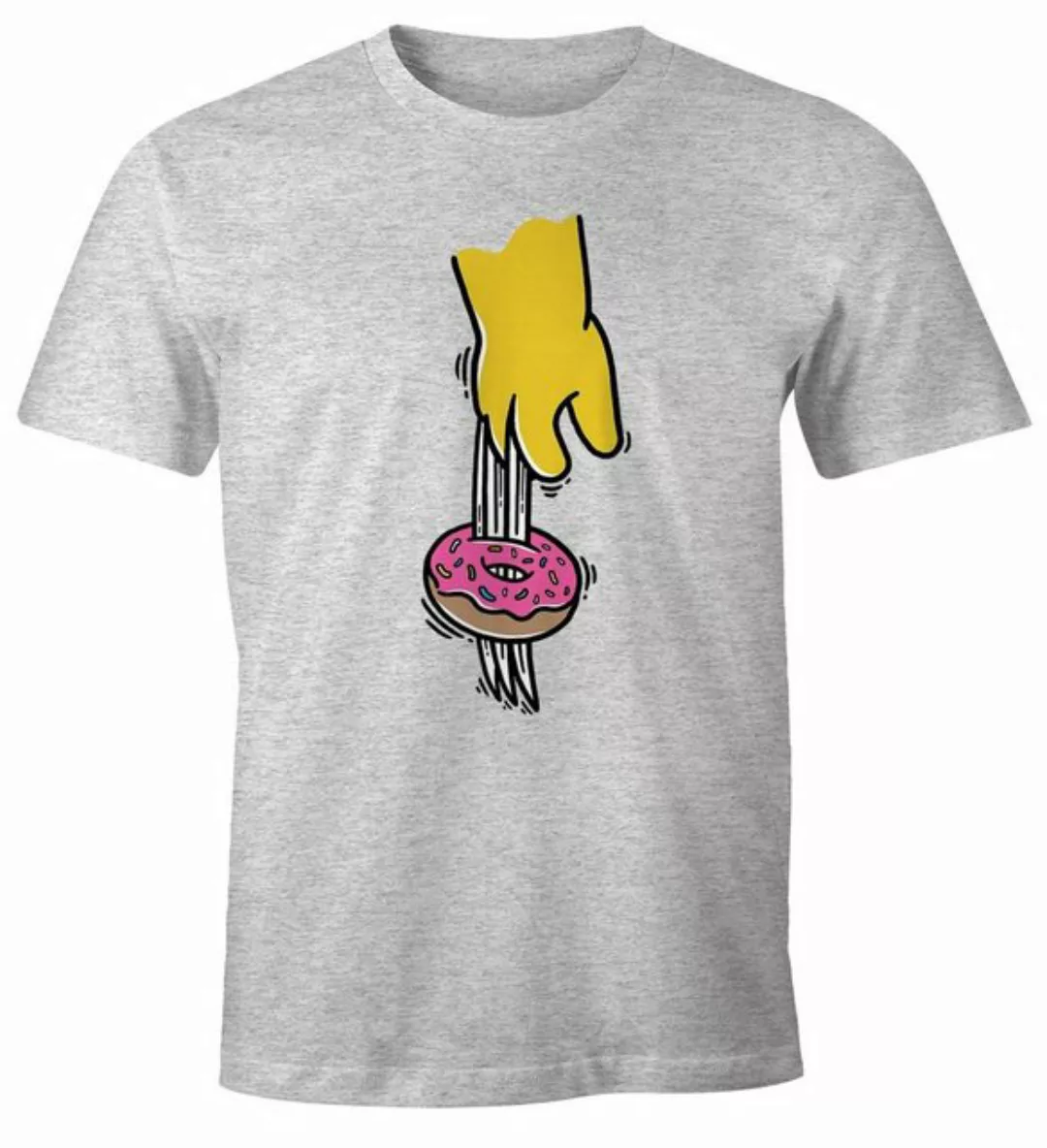 MoonWorks Print-Shirt Herren T-Shirt Donut Doughnut Fun-Shirt Moonworks® mi günstig online kaufen