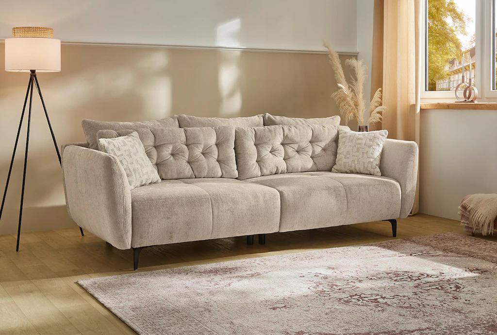 Jockenhöfer Gruppe Big-Sofa "Spa, im Retrolook mit Wellenfederung", und fre günstig online kaufen
