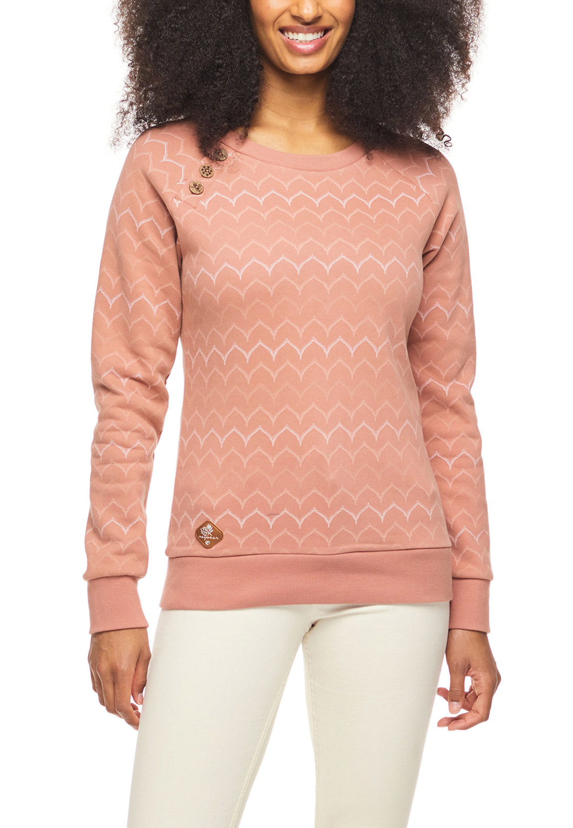 Ragwear Damen Sweater DARIA CHEVRON 2231-30004 Dusty Pink 4057 Rosa günstig online kaufen