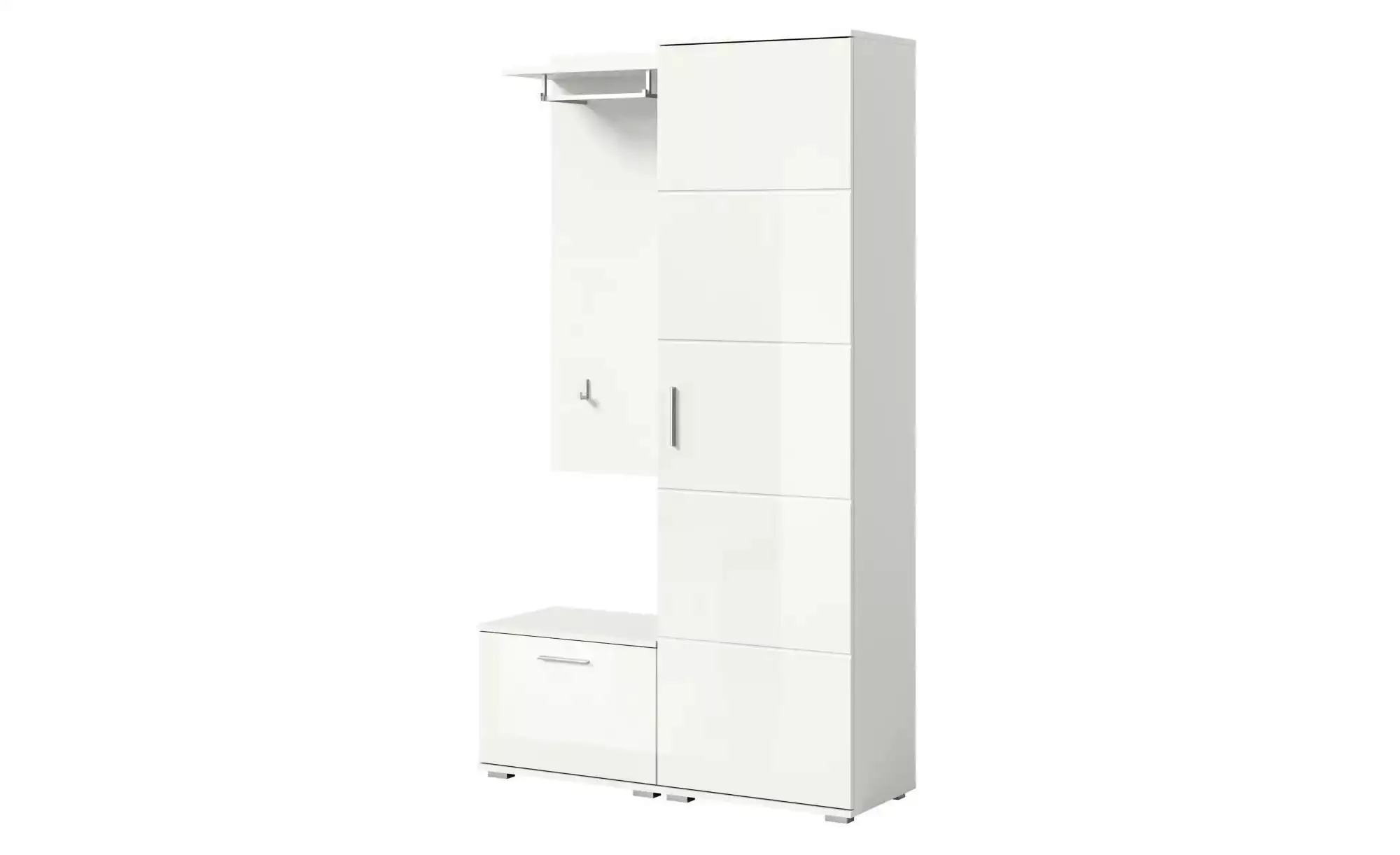 ebuy24 Kleiderschrank Prego Garderobenmöbel Set 3 Teile Hochglanz weiß günstig online kaufen