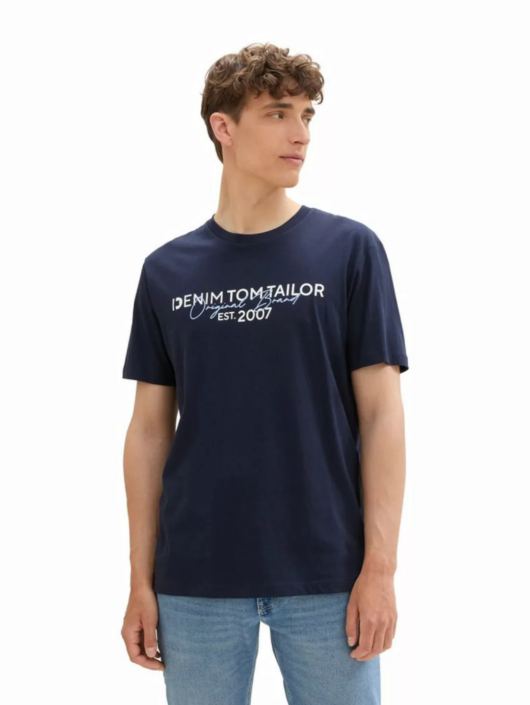 TOM TAILOR Denim T-Shirt mit Logo Print günstig online kaufen