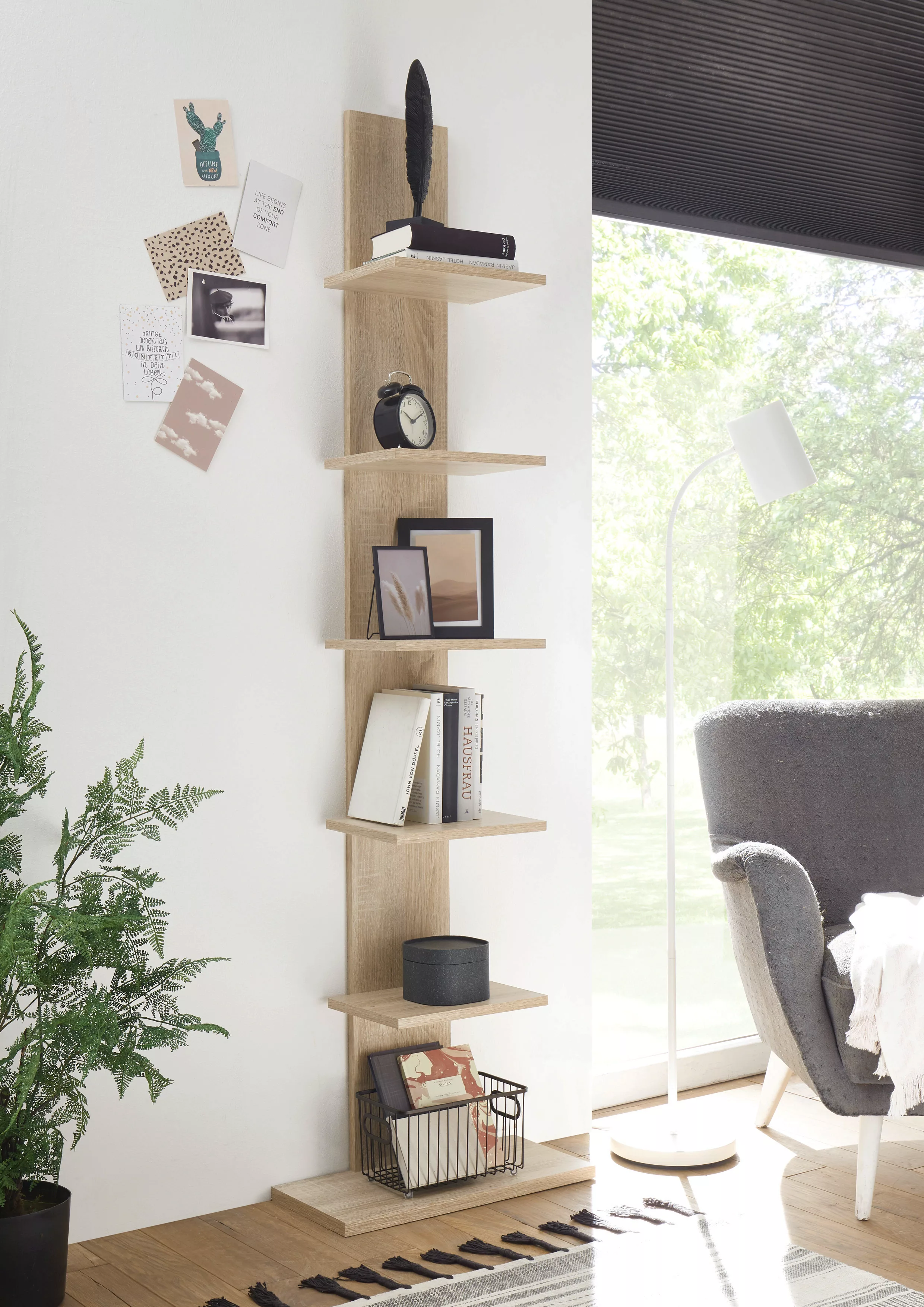 BEGA OFFICE Bücherregal "Wall", mit 6 Abstellflächen, Regal in 2 Farbausfüh günstig online kaufen