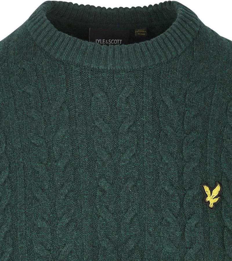 Lyle & Scott Cable Pullover Dunkelgrün - Größe XL günstig online kaufen