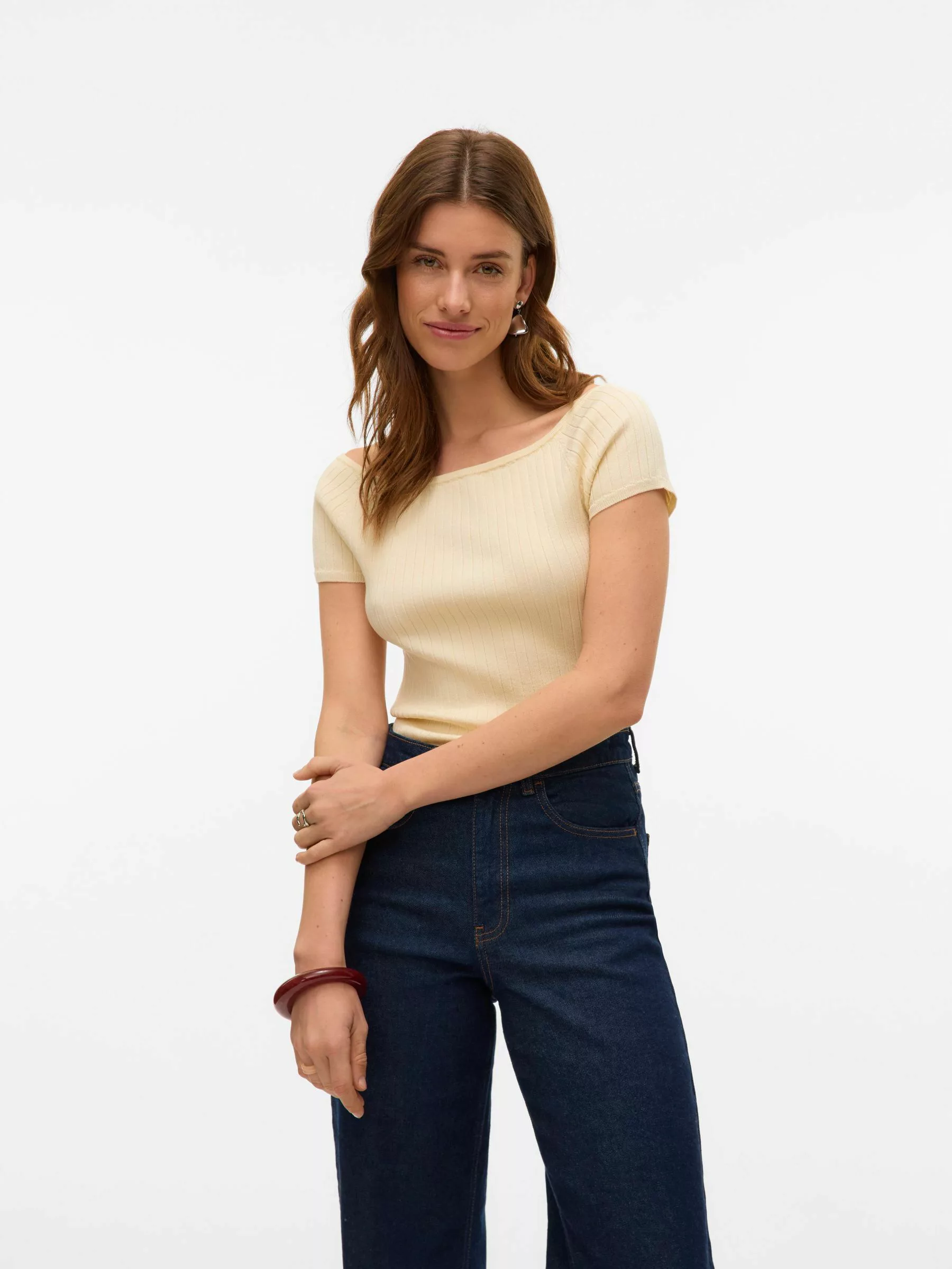 Vero Moda Stricktop "VMPOPPY SS OFF SHOULDER TOP VMA NOOS" günstig online kaufen