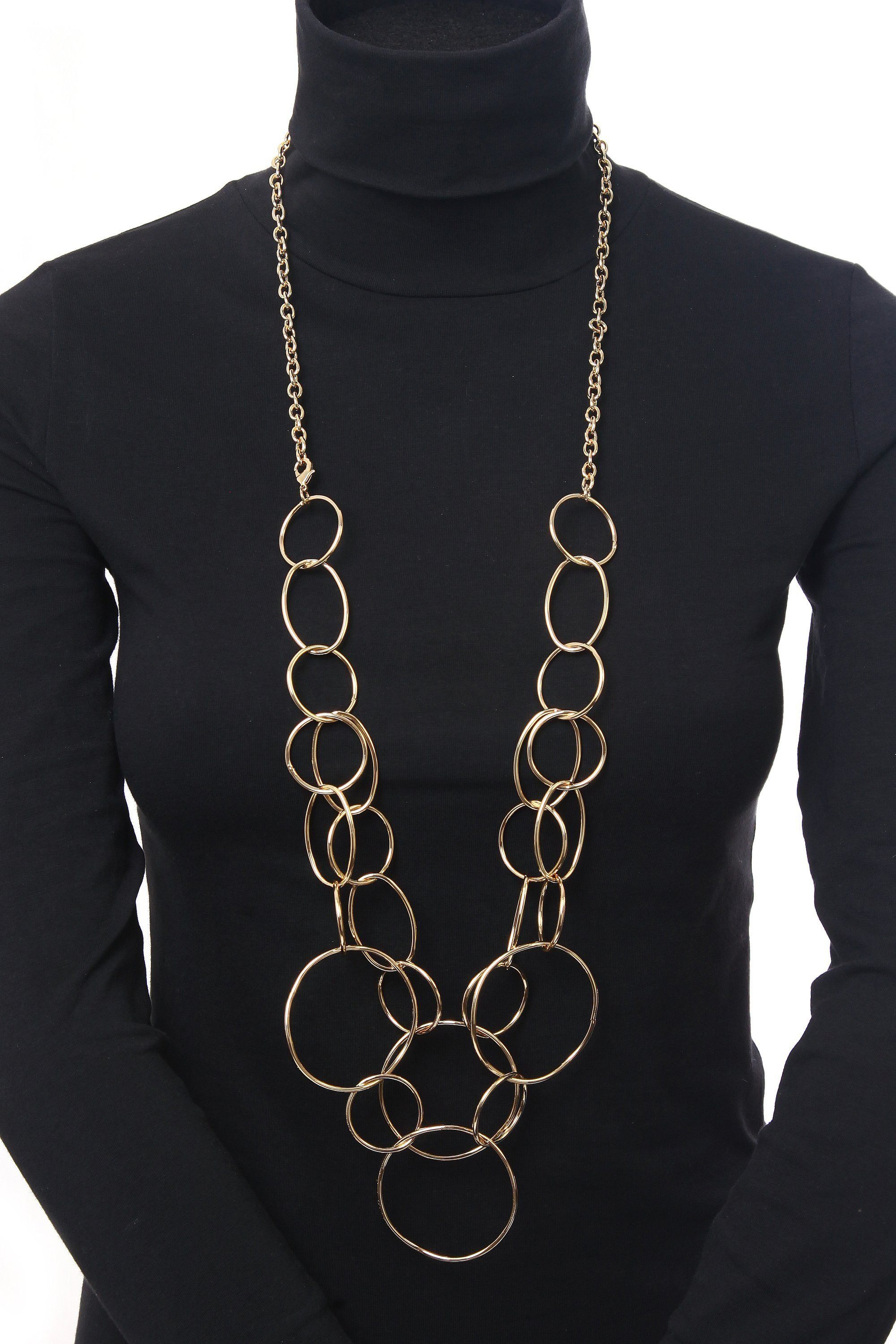COLLEZIONE ALESSANDRO Lange Kette "Eliza", mit großen Ringen günstig online kaufen
