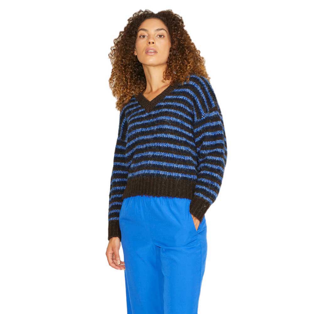 Jjxx Xenia V-ausschnitt Sweater S Demitasse / Stripes W Navy Blazer / Blue günstig online kaufen
