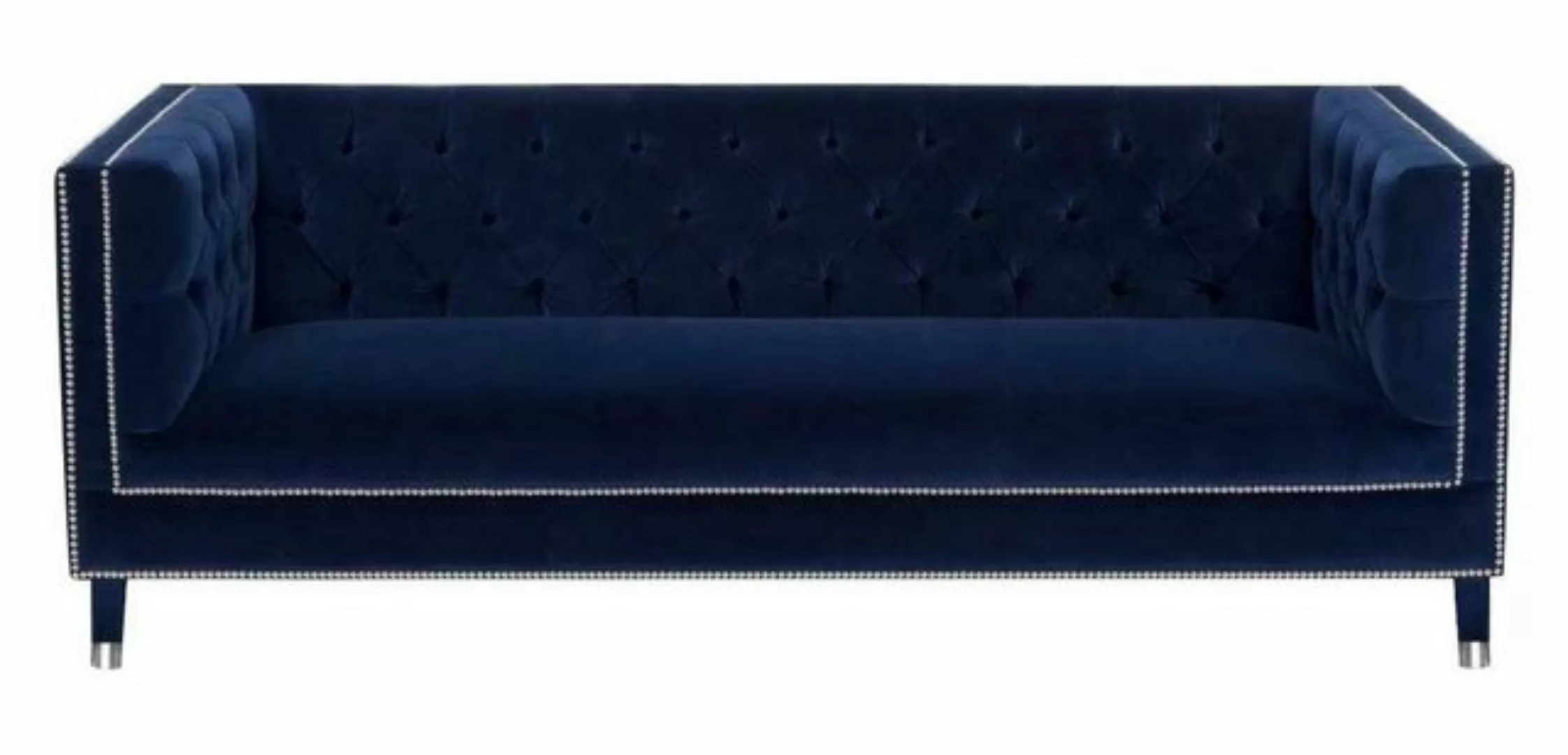 Xlmoebel Chesterfield-Sofa Luxus Schwarze Samt Couch Dreisitzer Polster Möb günstig online kaufen