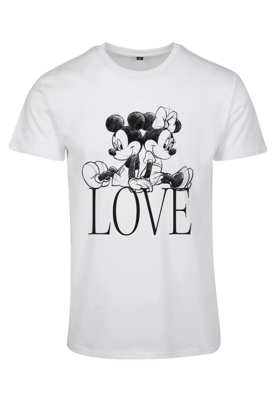 Merchcode Kurzarmshirt "Merchcode Damen Ladies Minnie Loves Mickey Tee", (1 günstig online kaufen