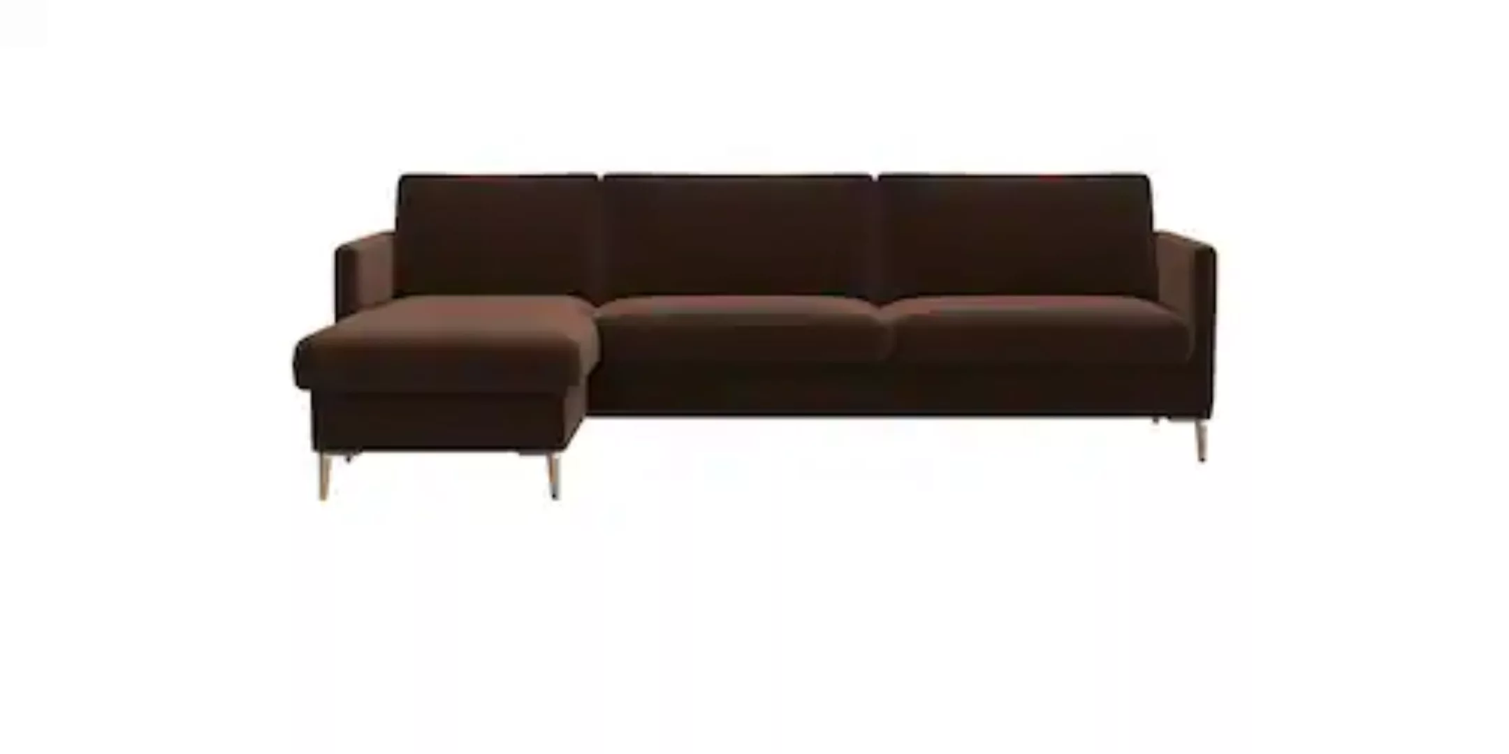 FLEXLUX Ecksofa »Fiore, L-Form«, schmale Armlehnen, Kaltschaum, Füße Alu+ E günstig online kaufen