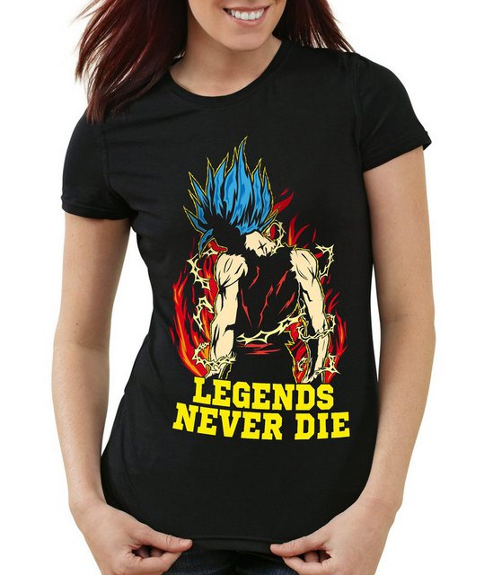 style3 T-Shirt Legends Never Die Goku Blue God super dragonball z gt songok günstig online kaufen