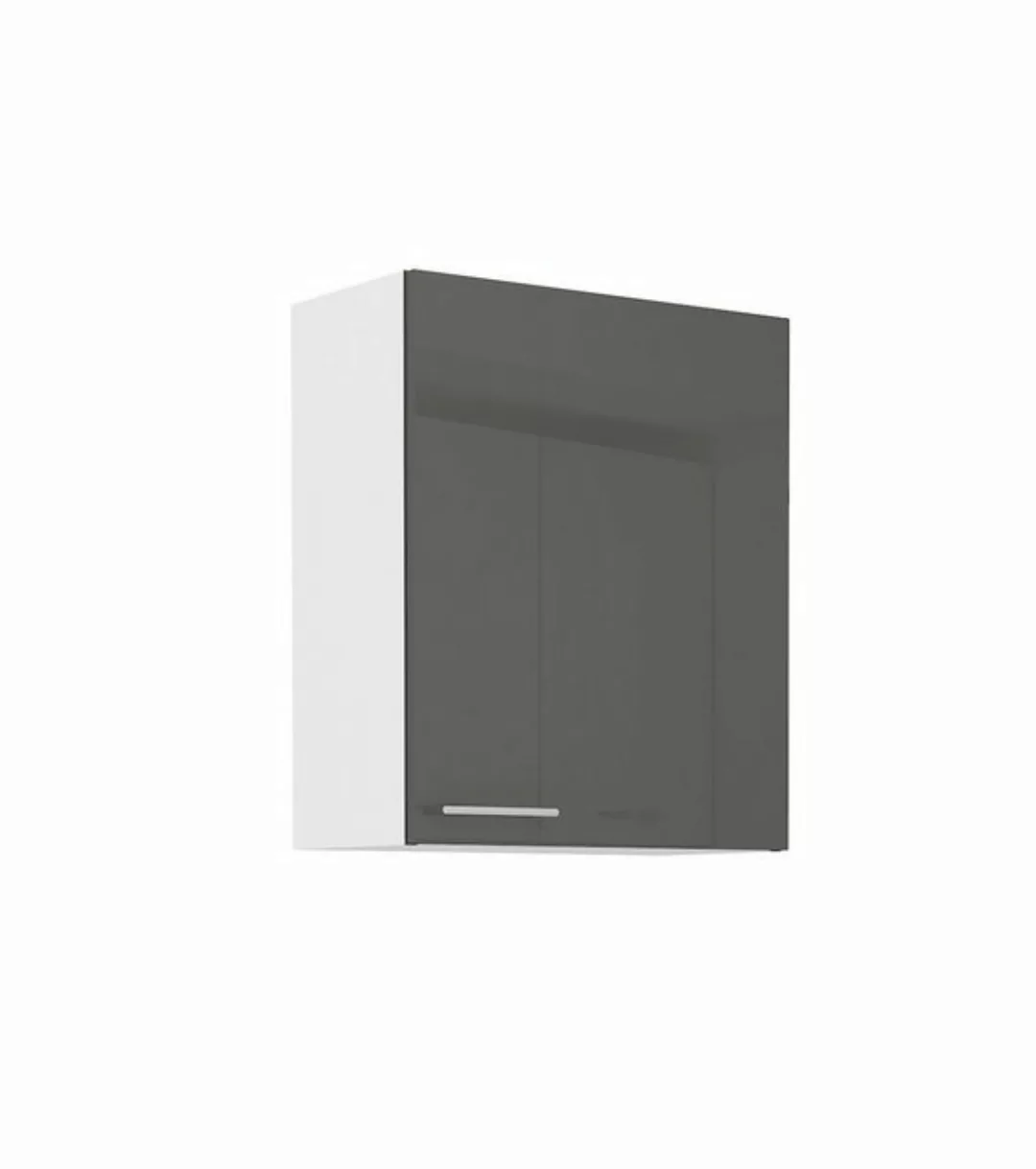 Küchen-Preisbombe Hängeschrank 60 cm Küche Lara Grau Hochglanz + Weiss matt günstig online kaufen