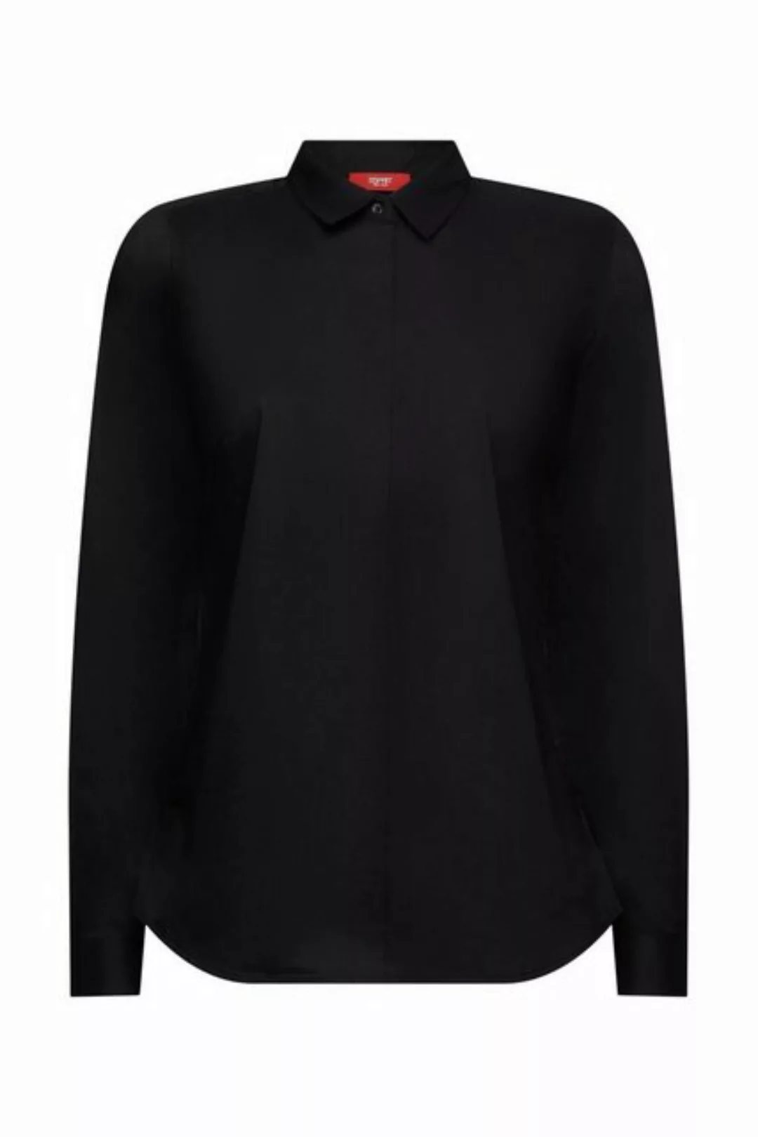 Esprit Blusenshirt Stretch Cot Pop, BLACK günstig online kaufen
