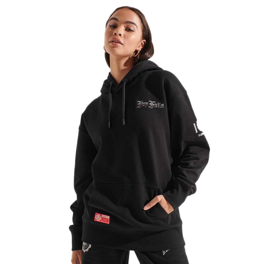 Superdry The 5th Down Crop Hood Pullover XS-S Black günstig online kaufen