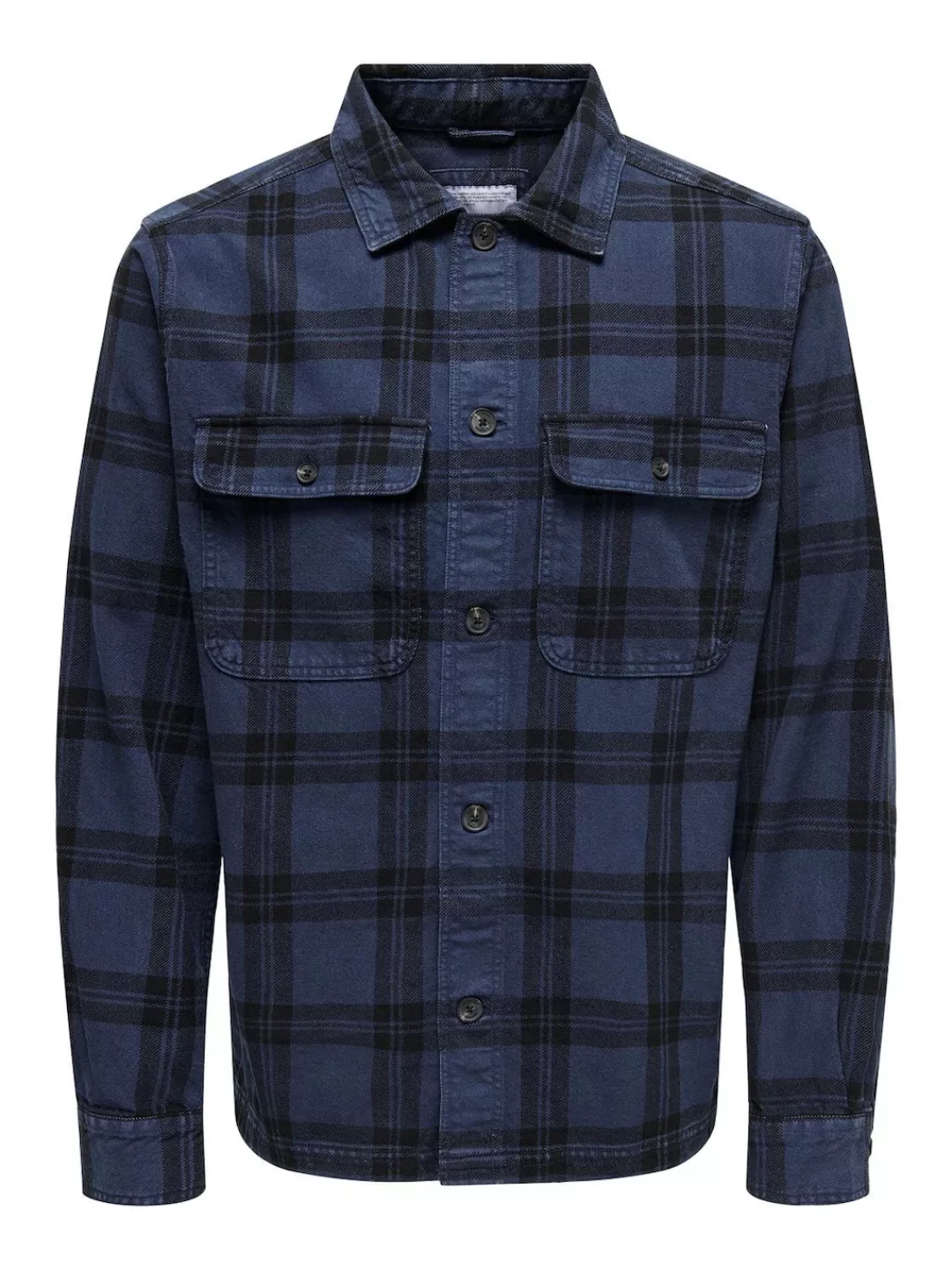 ONLY & SONS Langarmhemd "ONSOLIVER TWILL OVERDYE OVERSHIRT BF" günstig online kaufen