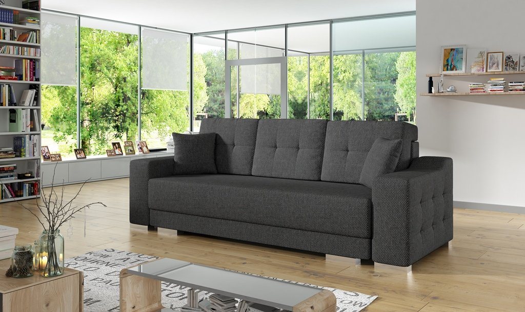 Siblo 3-Sitzer Elegantes Dreisitzer Sofa Malvina mit Schlaffunktion günstig online kaufen