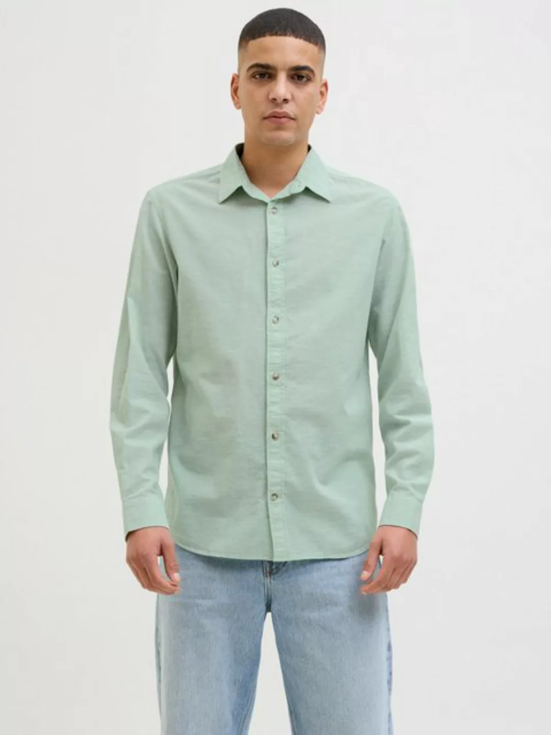 Jack & Jones Langarmhemd JJESUMMER SHIRT LS SN mit Hemdkragen günstig online kaufen