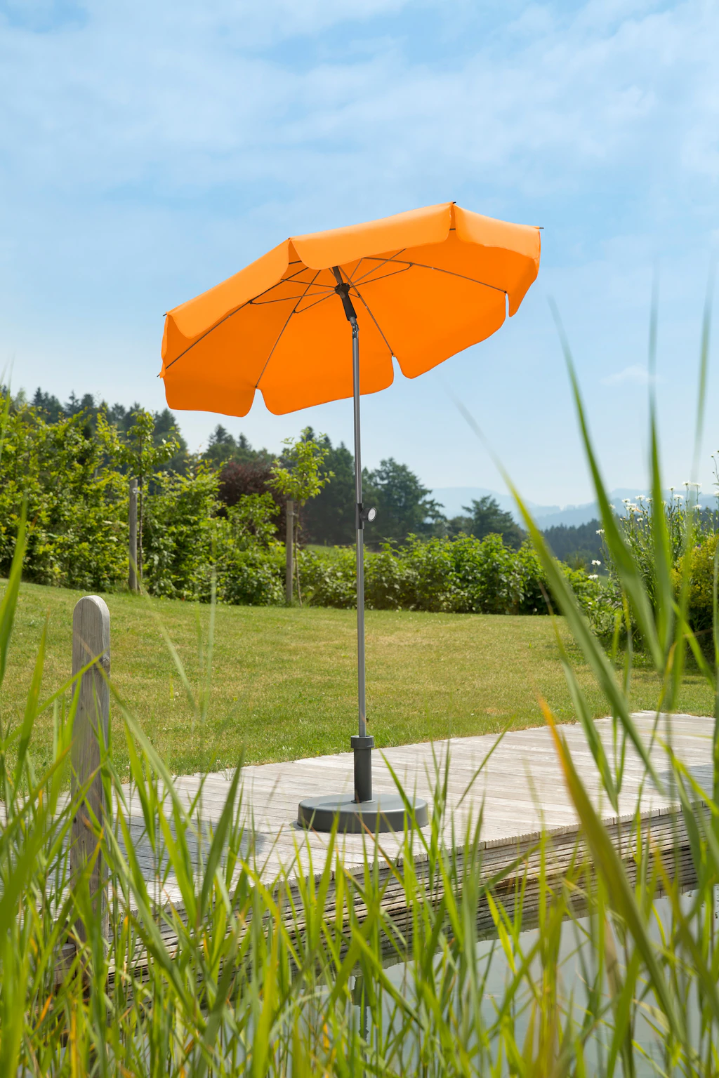 Schneider Sonnenschirm Locarno Mandarine Ø 150 cm günstig online kaufen