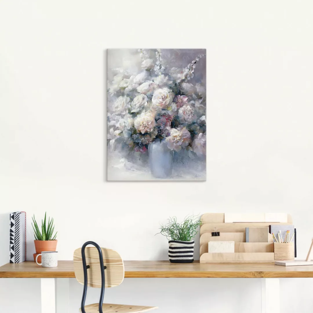 Artland Wandbild "Weißer Strauß", Blumen, (1 St.), als Leinwandbild, Poster günstig online kaufen