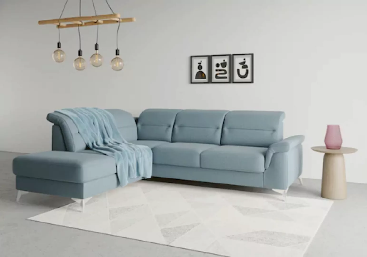 sit&more Ecksofa »Sinatra L-Form«, mit Ottomane, optional mit Kopfteilverst günstig online kaufen